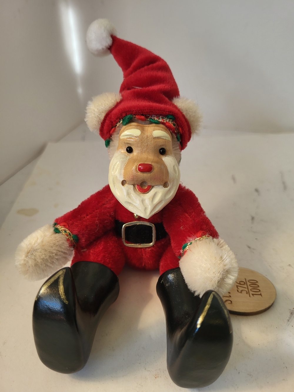 1990s Robert Raikes Wee Whittles St. Nick Santa Bear 576/1000 Limited Edition
